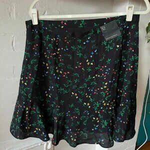NWT Black Banana Republic skirt w/ floral prints - size 12